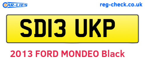 SD13UKP are the vehicle registration plates.