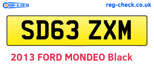 SD63ZXM are the vehicle registration plates.