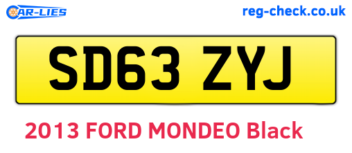 SD63ZYJ are the vehicle registration plates.