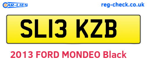 SL13KZB are the vehicle registration plates.