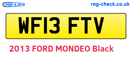 WF13FTV are the vehicle registration plates.