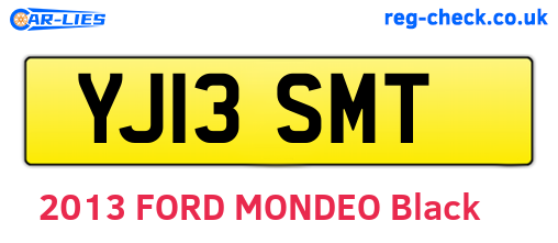 YJ13SMT are the vehicle registration plates.