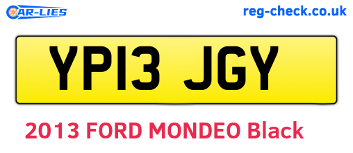 YP13JGY are the vehicle registration plates.