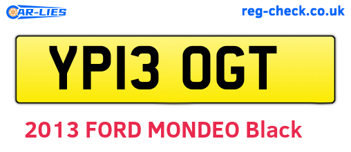 YP13OGT are the vehicle registration plates.