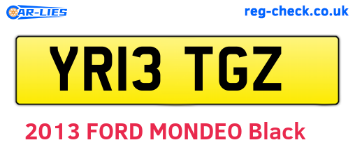 YR13TGZ are the vehicle registration plates.