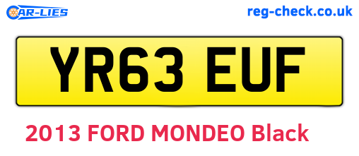 YR63EUF are the vehicle registration plates.