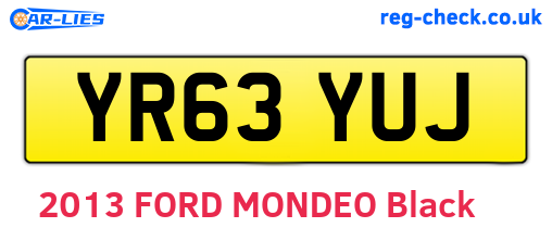 YR63YUJ are the vehicle registration plates.