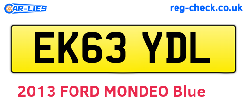 EK63YDL are the vehicle registration plates.