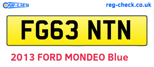 FG63NTN are the vehicle registration plates.