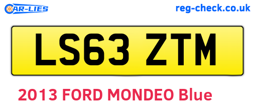 LS63ZTM are the vehicle registration plates.