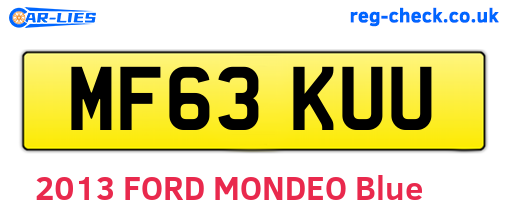 MF63KUU are the vehicle registration plates.