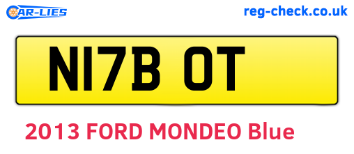 N17BOT are the vehicle registration plates.