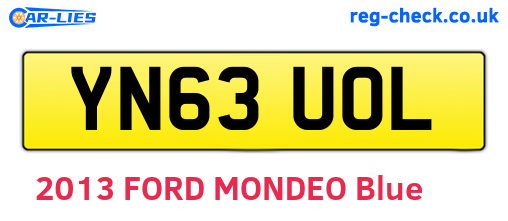 YN63UOL are the vehicle registration plates.