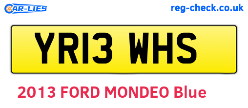 YR13WHS are the vehicle registration plates.