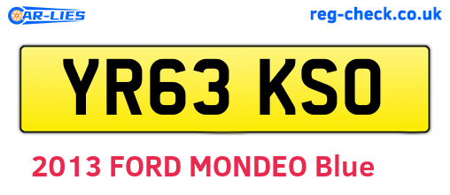 YR63KSO are the vehicle registration plates.