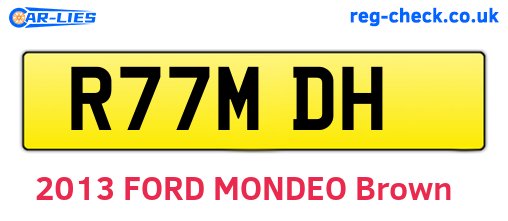 R77MDH are the vehicle registration plates.