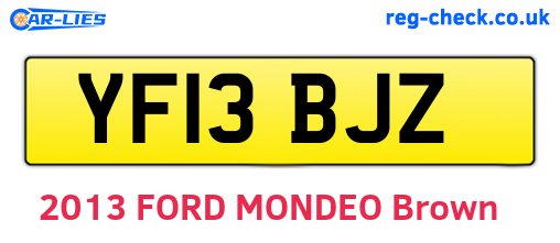 YF13BJZ are the vehicle registration plates.