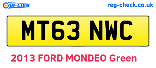 MT63NWC are the vehicle registration plates.