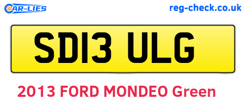 SD13ULG are the vehicle registration plates.