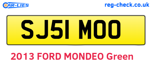SJ51MOO are the vehicle registration plates.