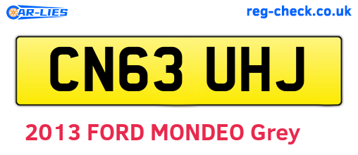 CN63UHJ are the vehicle registration plates.