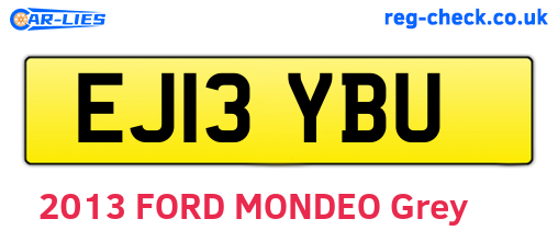 EJ13YBU are the vehicle registration plates.