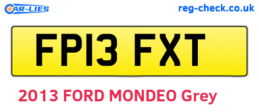 FP13FXT are the vehicle registration plates.