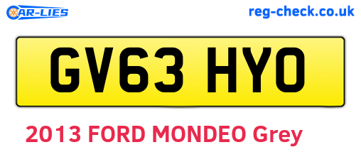 GV63HYO are the vehicle registration plates.