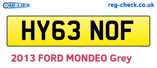HY63NOF are the vehicle registration plates.