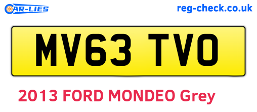 MV63TVO are the vehicle registration plates.