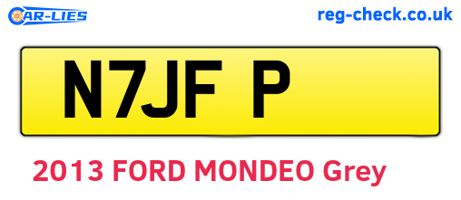 N7JFP are the vehicle registration plates.