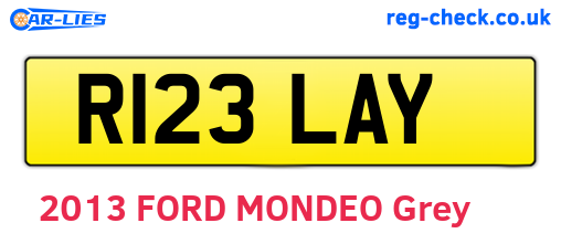R123LAY are the vehicle registration plates.