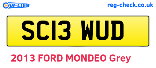 SC13WUD are the vehicle registration plates.
