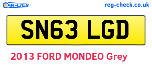 SN63LGD are the vehicle registration plates.