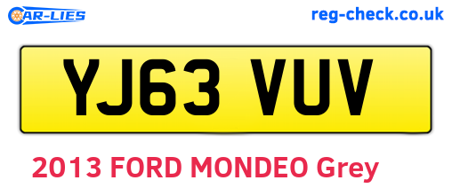 YJ63VUV are the vehicle registration plates.