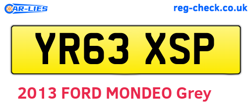 YR63XSP are the vehicle registration plates.