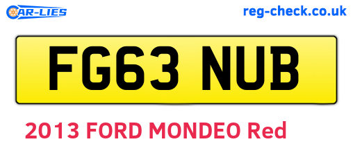 FG63NUB are the vehicle registration plates.