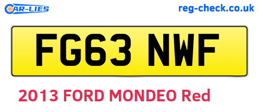 FG63NWF are the vehicle registration plates.
