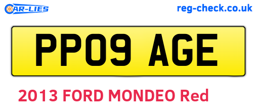 PP09AGE are the vehicle registration plates.
