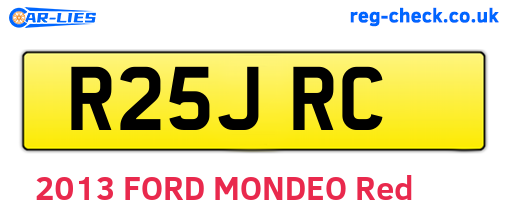 R25JRC are the vehicle registration plates.