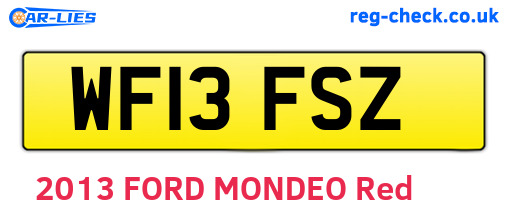 WF13FSZ are the vehicle registration plates.