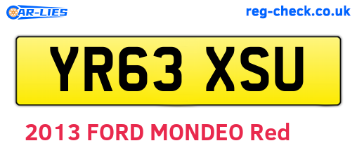 YR63XSU are the vehicle registration plates.