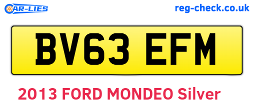 BV63EFM are the vehicle registration plates.