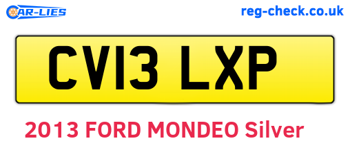 CV13LXP are the vehicle registration plates.