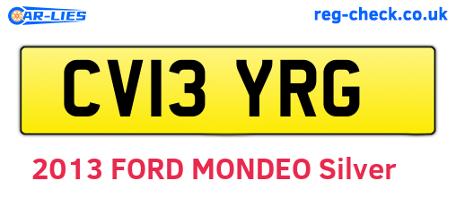 CV13YRG are the vehicle registration plates.