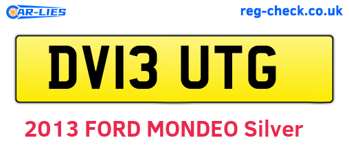 DV13UTG are the vehicle registration plates.