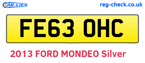 FE63OHC are the vehicle registration plates.