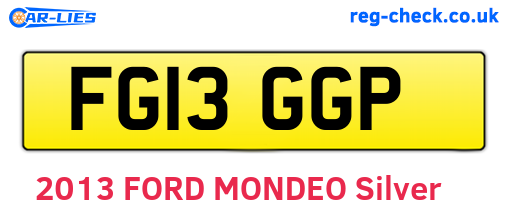 FG13GGP are the vehicle registration plates.