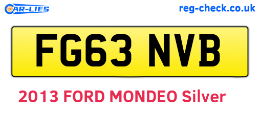 FG63NVB are the vehicle registration plates.