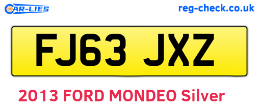 FJ63JXZ are the vehicle registration plates.